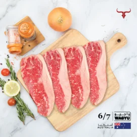 4 steaks offer AUS Wagyu Beef Striploin Steak MB 6/7 250gm x 4